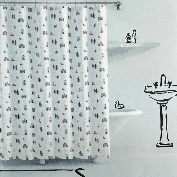 Kate Spade New York Holiday In The City Shower Curtain - Picture 1 of 10